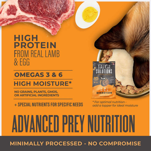 Tiki Cat Solutions Digestion Lamb & Egg Dry Cat Food 2.8lb - Poudre Pet & Feed Supply 3